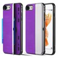 Dream Wireless Dream Wireless TCAIP8-KARD-PPSL The Kard Dual Hybrid Case with Card Slot & Magnetic Closure for iPhone 8 & 7 - Purple & Silver TCAIP8-KARD-PPSL
